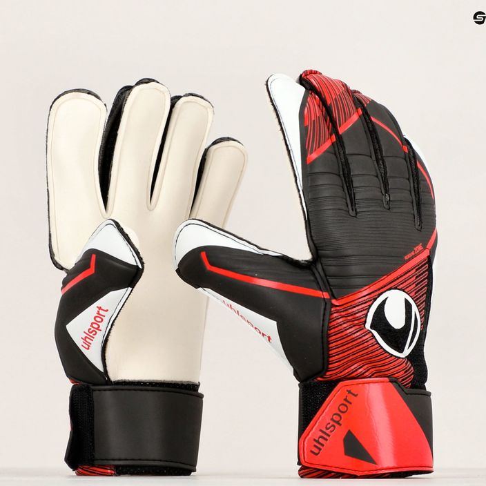 Γάντια τερματοφύλακα Uhlsport Powerline Starter Soft μαύρα/κόκκινα/λευκά 4