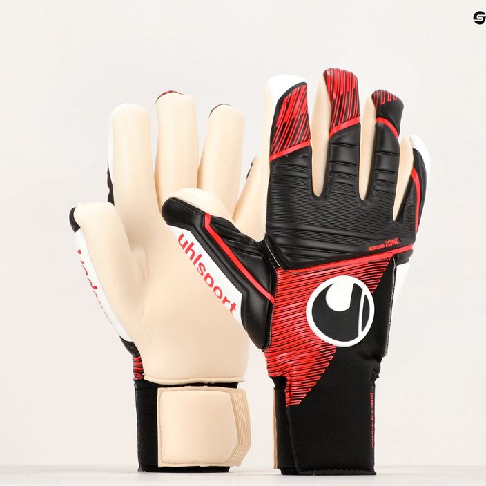 Παιδικά γάντια τερματοφύλακα uhlsport Powerline Absolutgrip Finger Surround μαύρο/κόκκινο/λευκό 4