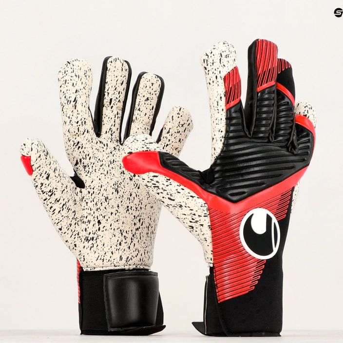 Γάντια τερματοφύλακα Uhlsport Powerline Supergrip+ Hn μαύρο/κόκκινο/λευκό 4