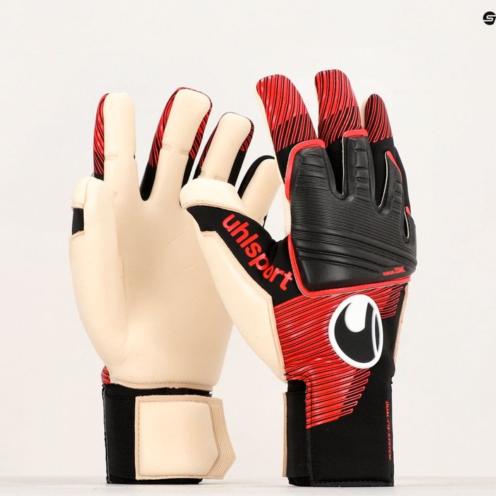 Παιδικά γάντια τερματοφύλακα uhlsport Powerline Absolutgrip μαύρο/κόκκινο/λευκό 4