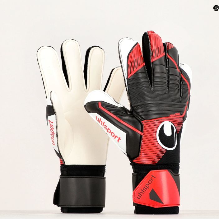 Γάντια τερματοφύλακα Uhlsport Powerline Soft Pro μαύρο/κόκκινο/λευκό 4