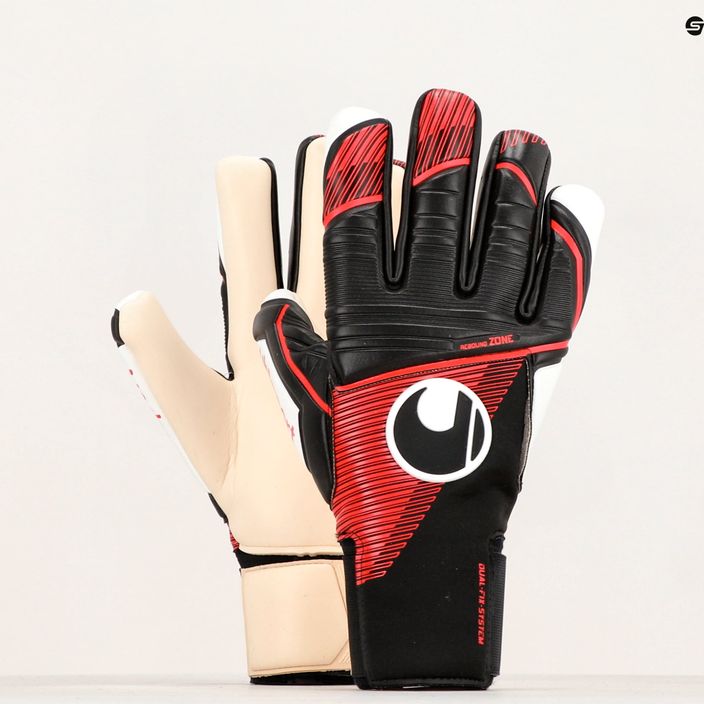 Γάντια τερματοφύλακα Uhlsport Powerline Absolutgrip Hn μαύρο/κόκκινο/λευκό 4