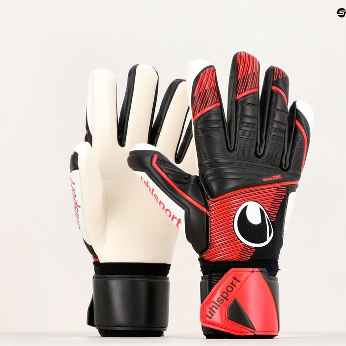 Γάντια τερματοφύλακα Uhlsport Powerline Supersoft Hn μαύρο/κόκκινο/λευκό 4