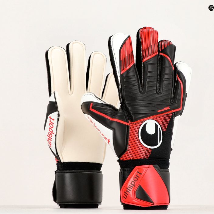 Γάντια τερματοφύλακα Uhlsport Powerline Supersoft μαύρο/κόκκινο/λευκό 4