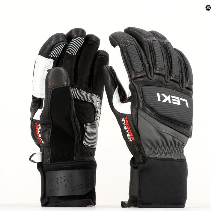LEKI Griffin Pro 3D μαύρο/λευκό ανδρικό γάντι σκι 9