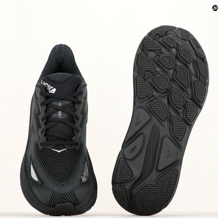 Ανδρικά παπούτσια τρεξίματος HOKA Clifton 9 GTX μαύρο/μαύρο 8