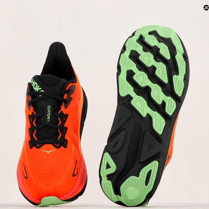 Ανδρικά παπούτσια τρεξίματος HOKA Clifton 9 flame/vibrant orange 8
