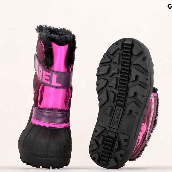 Sorel Snow Commander παιδικές μπότες πεζοπορίας μωβ ντάλια/ροζ γκρούβι 14