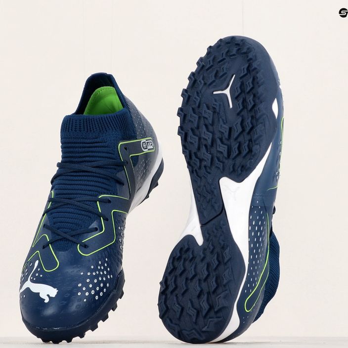 PUMA Future Match TT + Mid Jr παιδικά ποδοσφαιρικά παπούτσια περσικό μπλε/λευκό/puma/υπέρτατο πράσινο 8
