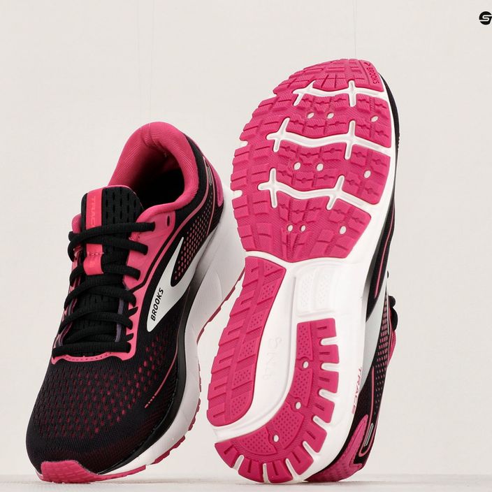 Brooks Trace 2 γυναικεία παπούτσια για τρέξιμο μαύρο/φεστιβάλ φούξια/ροζ φλαμπέ 10