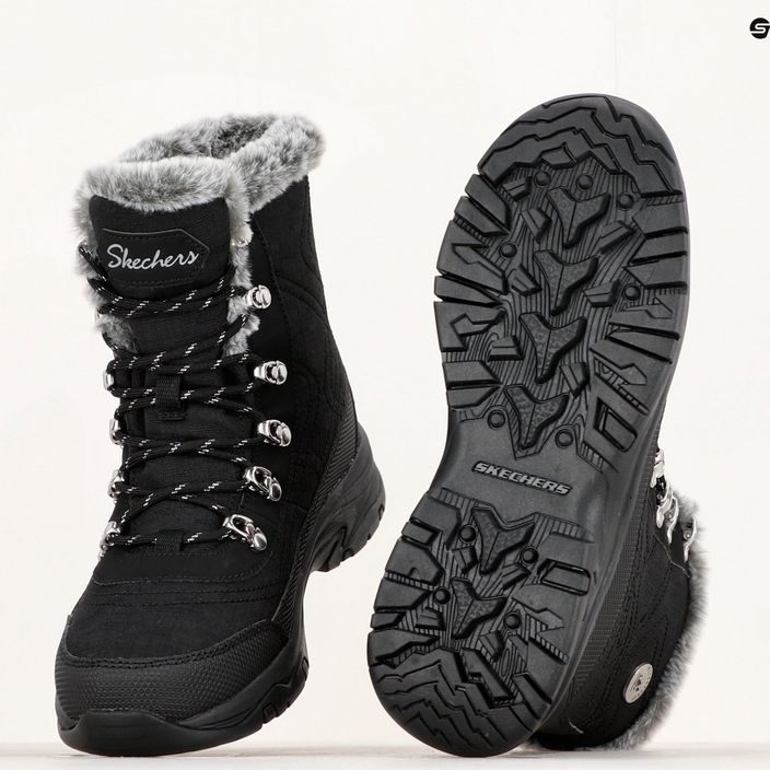 Γυναικείες μπότες πεζοπορίας SKECHERS Trego Cold Blues μαύρο 14