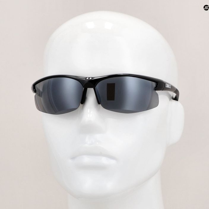 Bliz Motion + S3 γυαλιά ποδηλασίας γυαλιστερά μεταλλικά μαύρα/ασημί καθρέφτη καπνιστού καθρέφτη 10