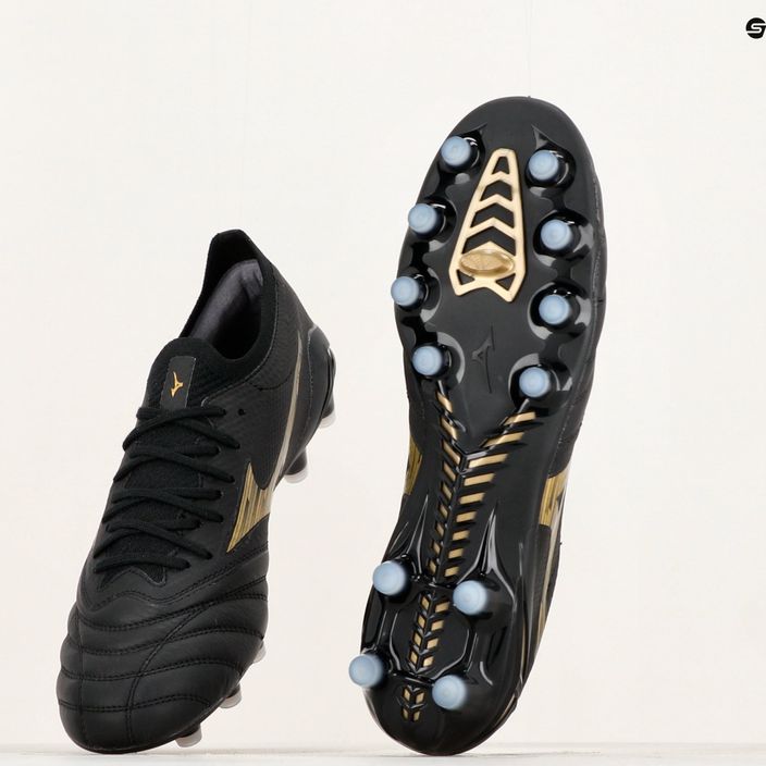 Mizuno Morelia Neo IV Beta Elite MD ανδρικά ποδοσφαιρικά παπούτσια μαύρο/χρυσό/μαύρο 10