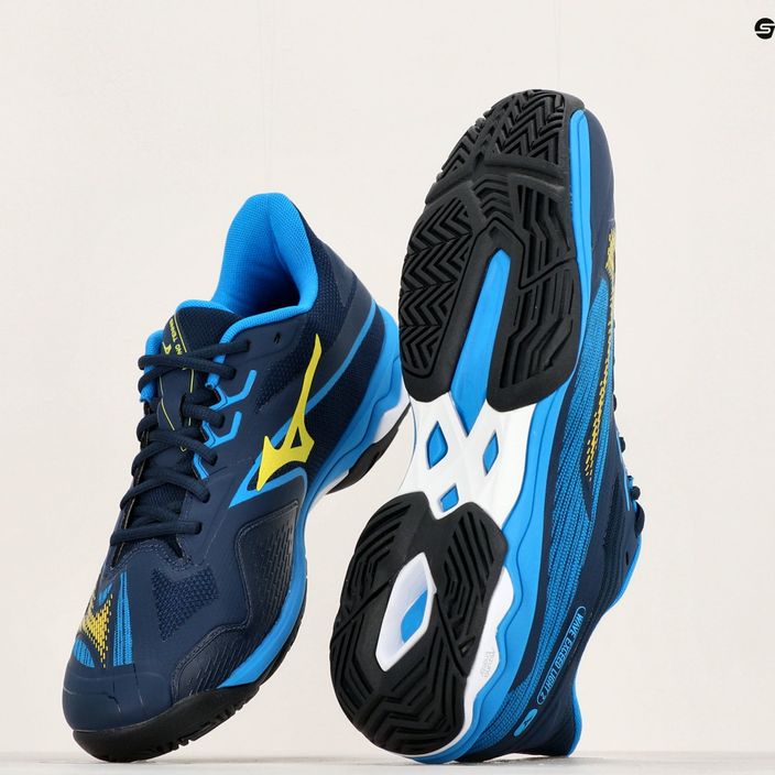 Ανδρικά παπούτσια τένις Mizuno Wave Exceed Light 2 AC dress blues / bolt2 neon / clolsonne 14