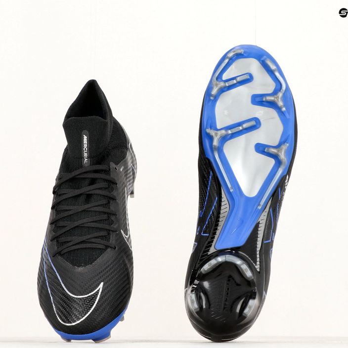 Nike Zoom Mercurial Superfly 9 Pro FG μπότες ποδοσφαίρου μαύρο/χρώμιο/hyper royal 8
