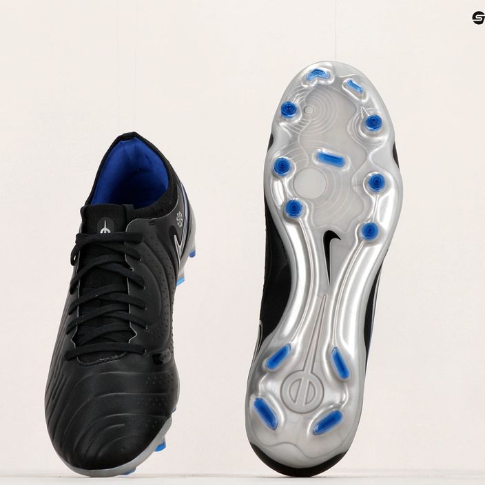Nike Tiempo Legend 10 Pro FG μπότες ποδοσφαίρου μαύρες/χρωμιωμένες/υπέροχες πραγματικές 8