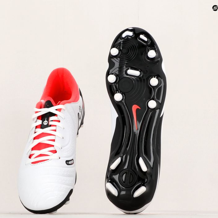 Nike Tiempo Legend 10 Academy MG μπότες ποδοσφαίρου άσπρο/μαύρο/λαμπερό βυσσινί 8