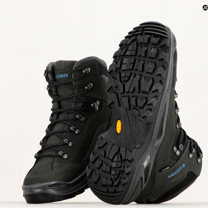 LOWA Renegade GTX Mid μπότες από ανθρακίτη/stahlblau 10