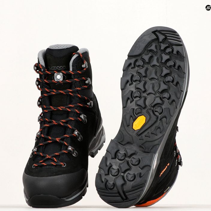 Ανδρικές μπότες πεζοπορίας LOWA Baldo GTX μαύρο/πορτοκαλί 11