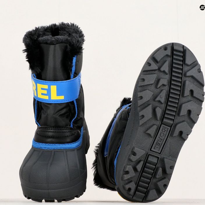 Sorel Snow Commander junior μπότες χιονιού μαύρες / σούπερ μπλε 15