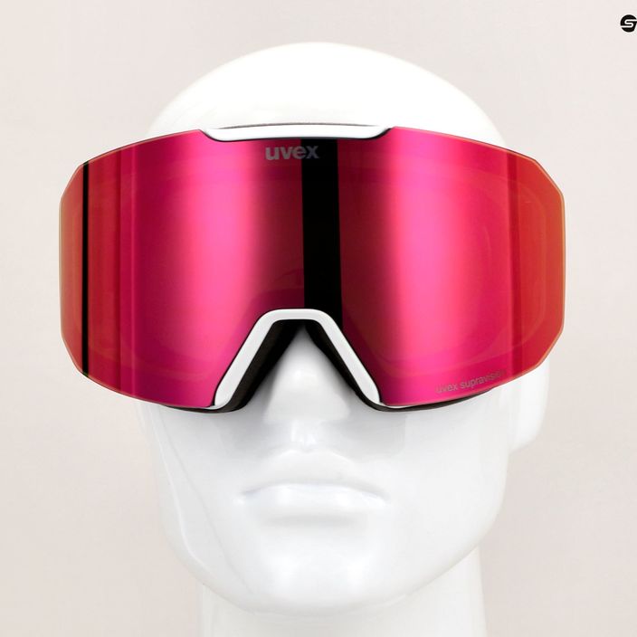 UVEX Evidnt Attract We CV S2 γυαλιά σκι λευκά ματ/καθρέφτης ροζ/κοντ. πράσινο/καθαρό 11
