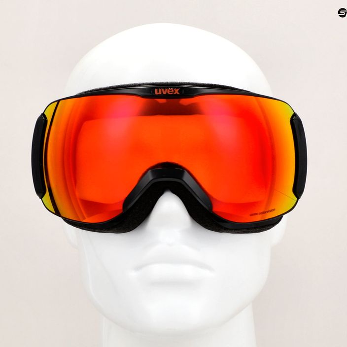 UVEX Downhill 2100 CV S2 γυαλιά σκι μαύρο γυαλιστερό/καθρέφτης κόκκινο/colorvision πορτοκαλί 10