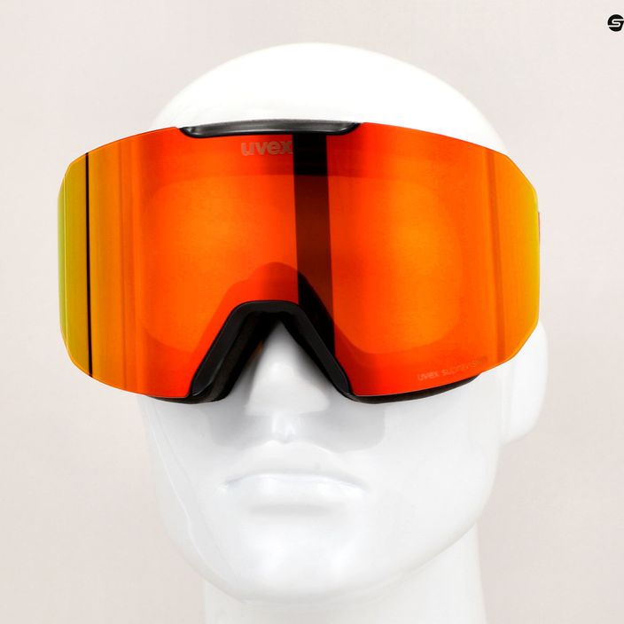 UVEX Evidnt Attract CV S2 γυαλιά σκι μαύρο ματ/κόκκινος καθρέφτης/κοντρέ πορτοκαλί/καθαρό 6
