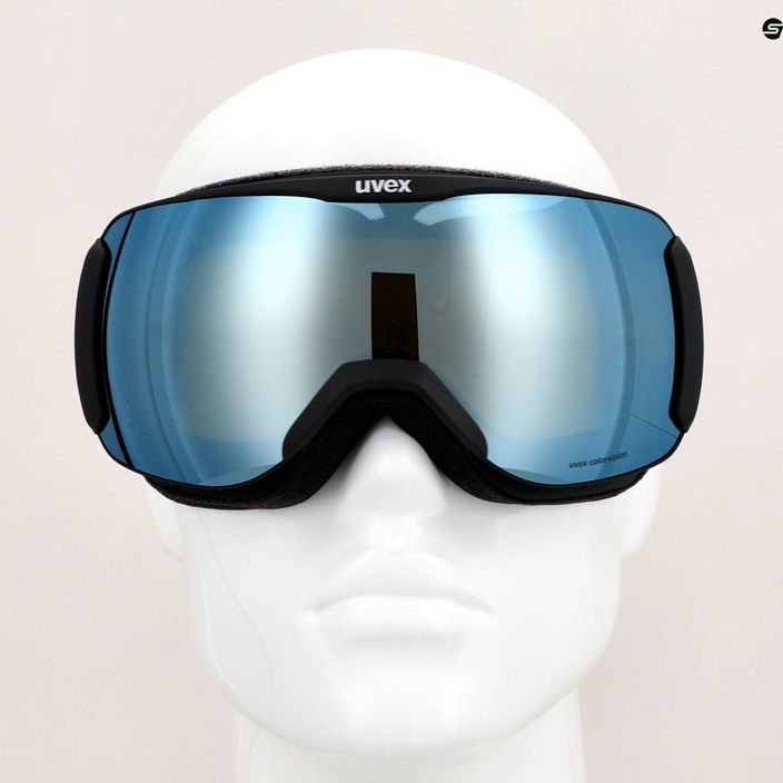 UVEX Downhill 2100 CV γυαλιά σκι μαύρο ματ/λευκό καθρέφτη/πράσινο colorvision 6