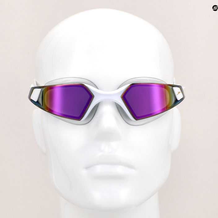 Speedo Aquapulse Pro Mirror λευκά/μωβ γυαλιά κολύμβησης 5