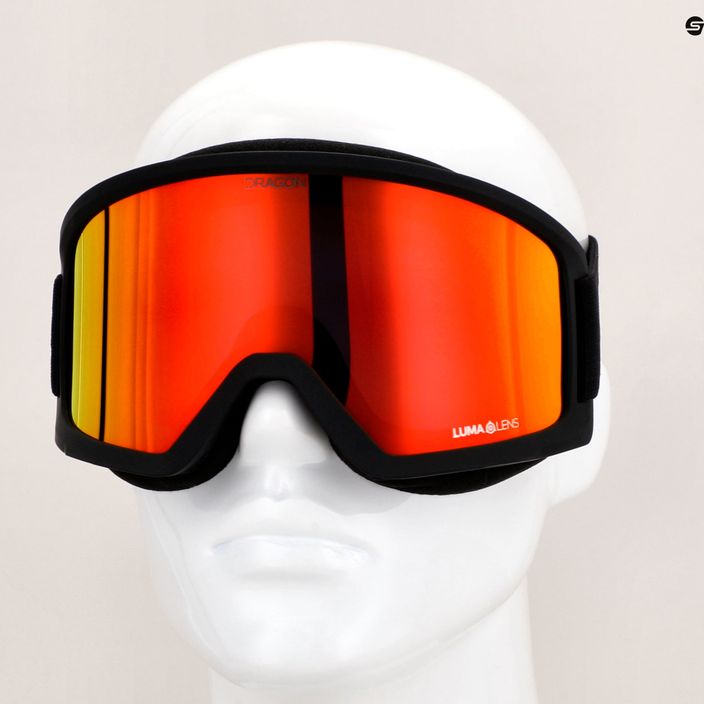 DRAGON DX3 L OTG μαύρα / κόκκινα γυαλιά σκι με κόκκινο φωτισμό 6