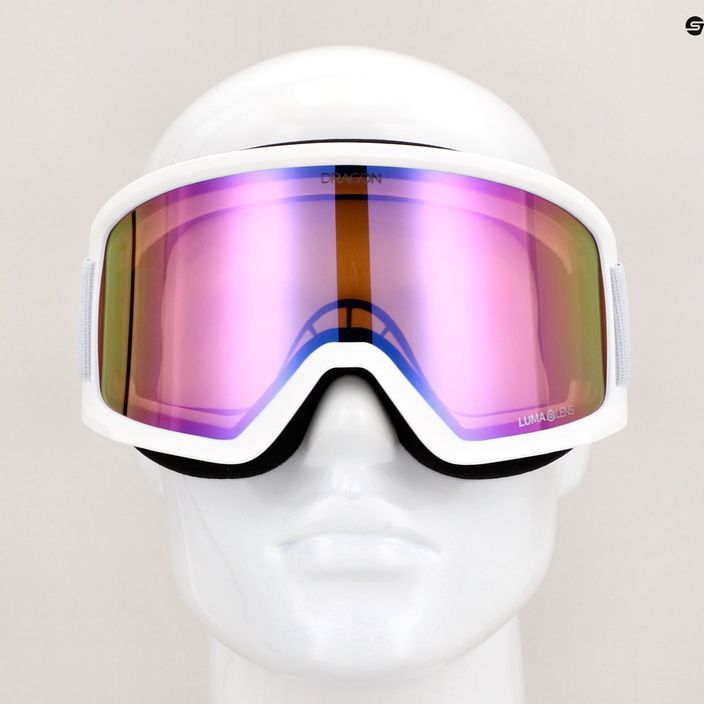 Γυαλιά σκι DRAGON L DX3 OTG λευκά / φωτιστικά ροζ ιόντα 6