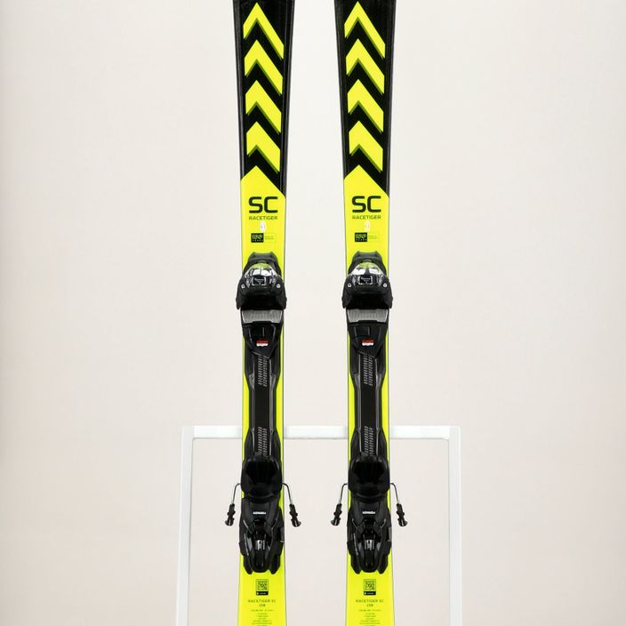 Völkl Racetiger SC Black + vMotion 10 GW μαύρο/κίτρινο σκι κατάβασης 11