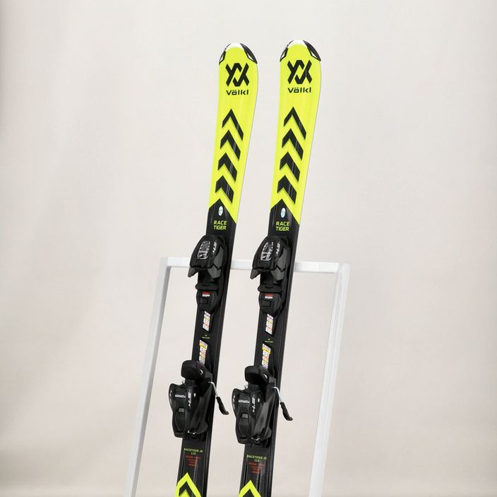 Παιδικά σκι κατάβασης Völkl Racetiger Junior Yellow + 4.5 VMotion Jr κίτρινο/μαύρο 9