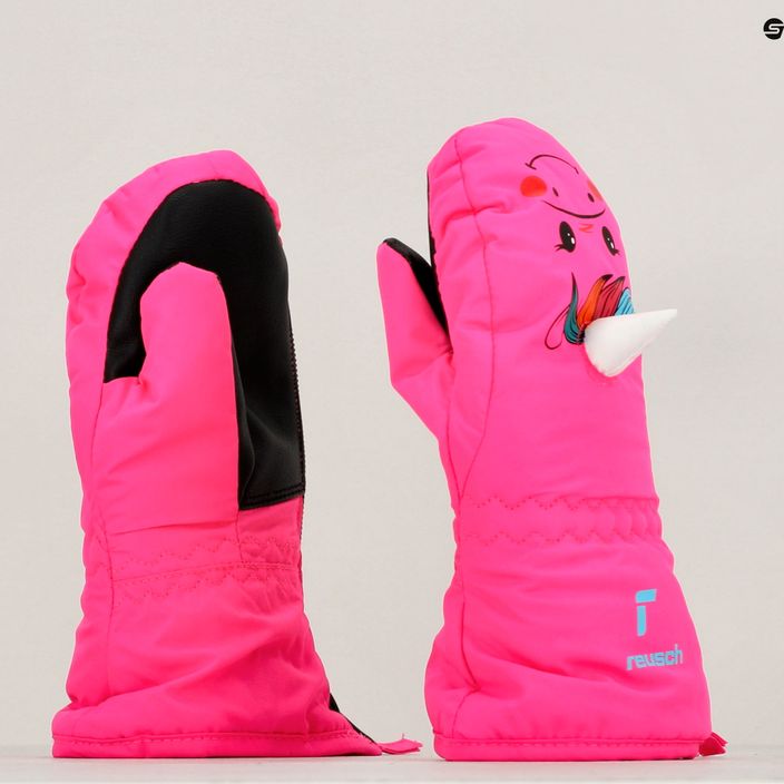 Reusch παιδικά γάντια σκι Sweety Mitten ροζ μονόκερος 10