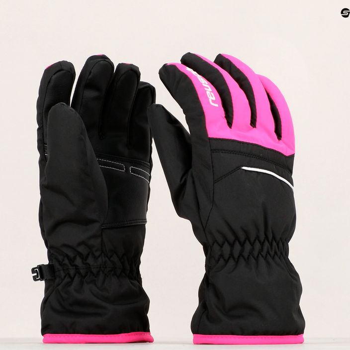 Παιδικά γάντια σκι Reusch Alan black/pink glo 10