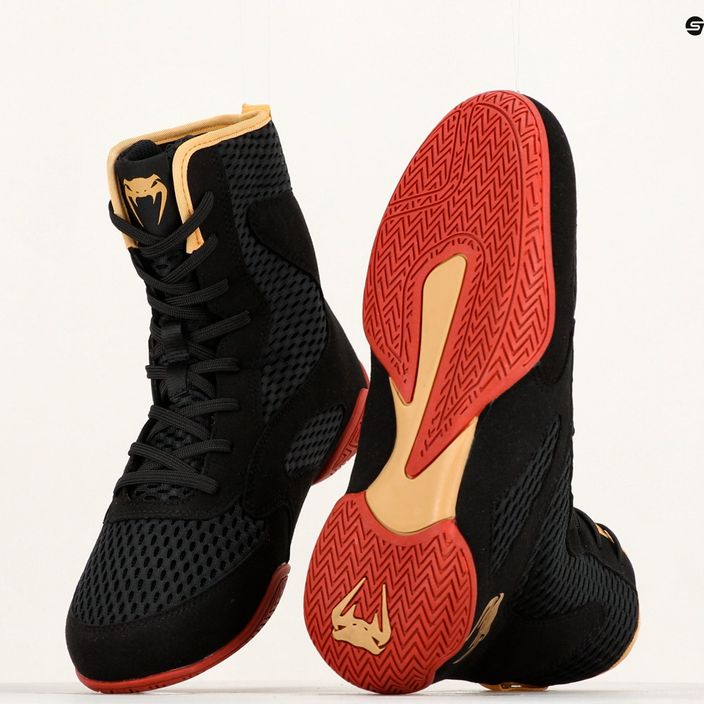 Venum Contender μπότες πυγμαχίας μαύρο/χρυσό/κόκκινο 19