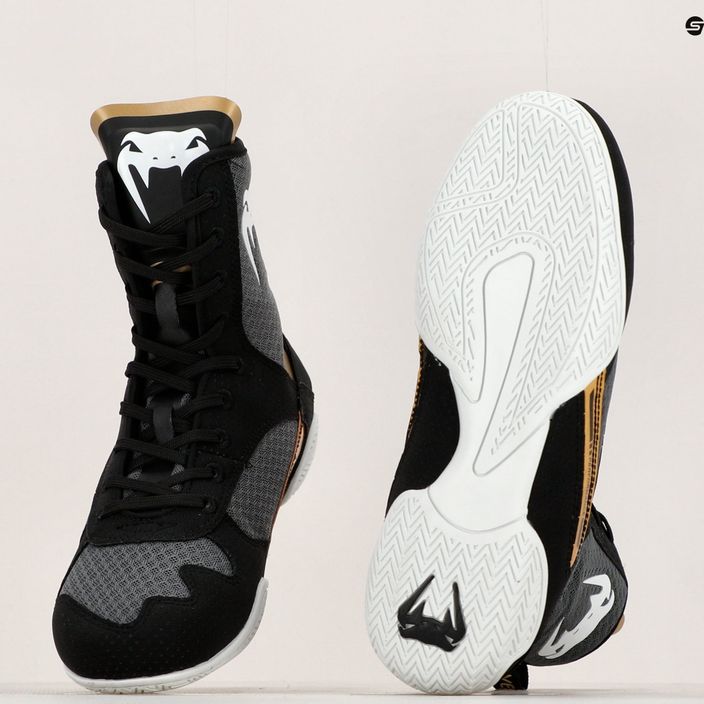 Venum Elite μπότες πυγμαχίας μαύρο/λευκό/χρυσό 18