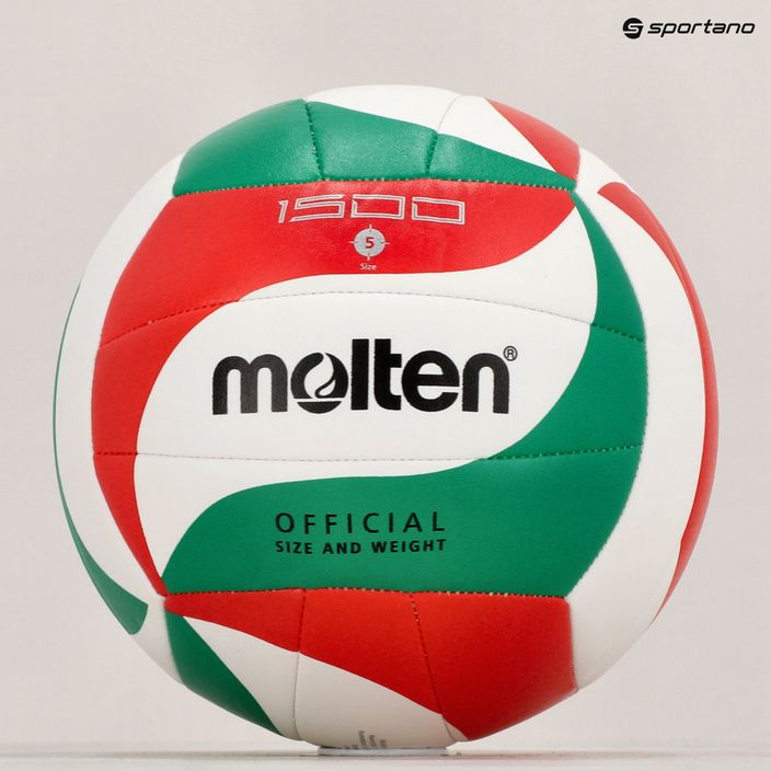 Molten volleyball V5M1500-5 λευκό/πράσινο/κόκκινο μέγεθος 5 6