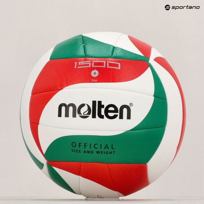 Molten volleyball V4M1500 λευκό/πράσινο/κόκκινο μέγεθος 4 6