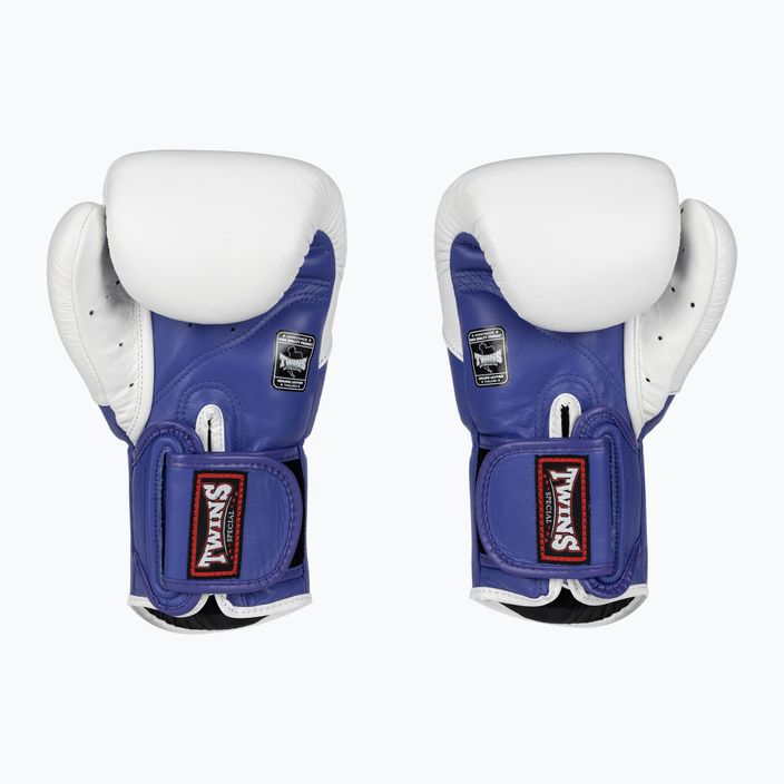 Γάντια πυγμαχίας Twins Special BGVL6 λευκό/μπλε 2