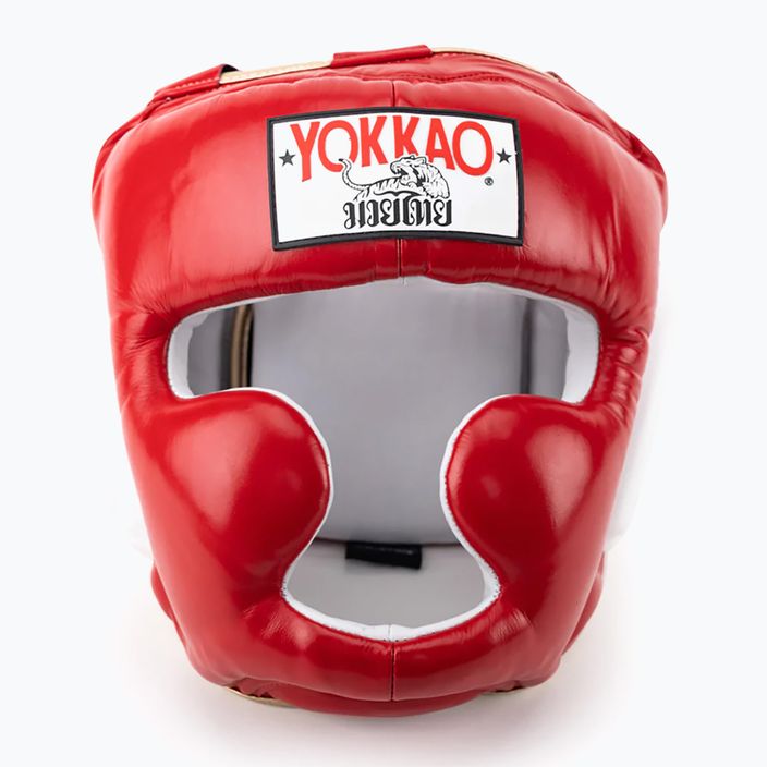 YOKKAO Εκπαίδευση Headguard μάχης αθλητικό κράνος κόκκινο HYGL-1-2 5