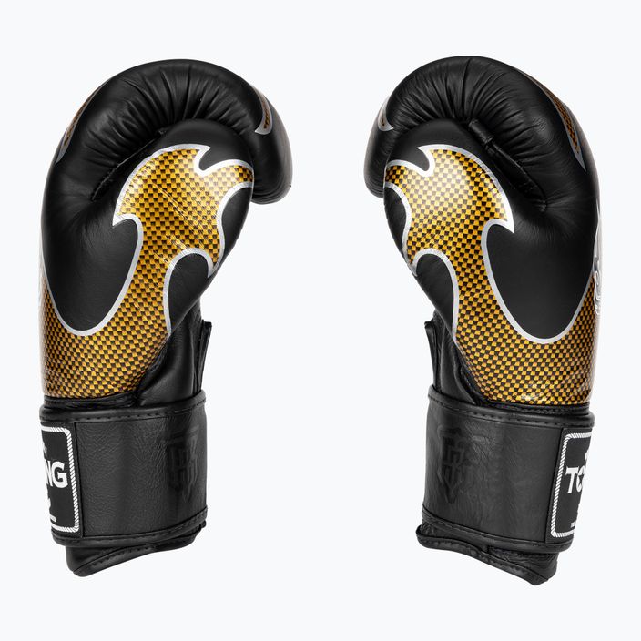 Top King Muay Thai Empower μαύρα/χρυσά γάντια πυγμαχίας 3