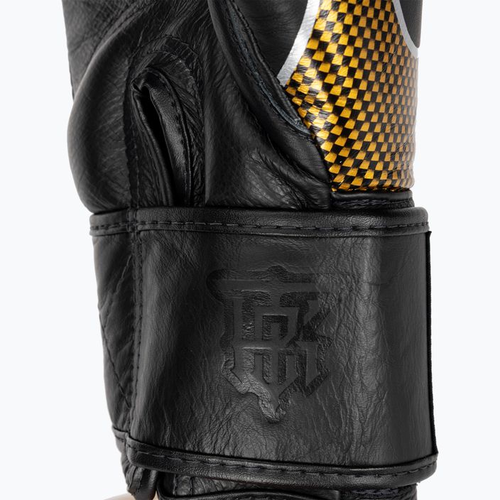 Top King Muay Thai Empower μαύρα/χρυσά γάντια πυγμαχίας 5