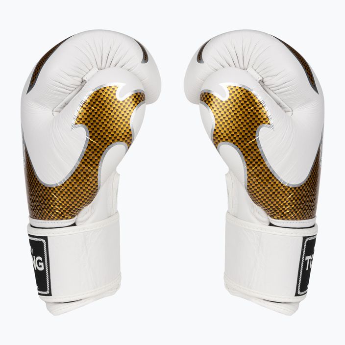 Top King Muay Thai Empower λευκά/χρυσά γάντια πυγμαχίας 3