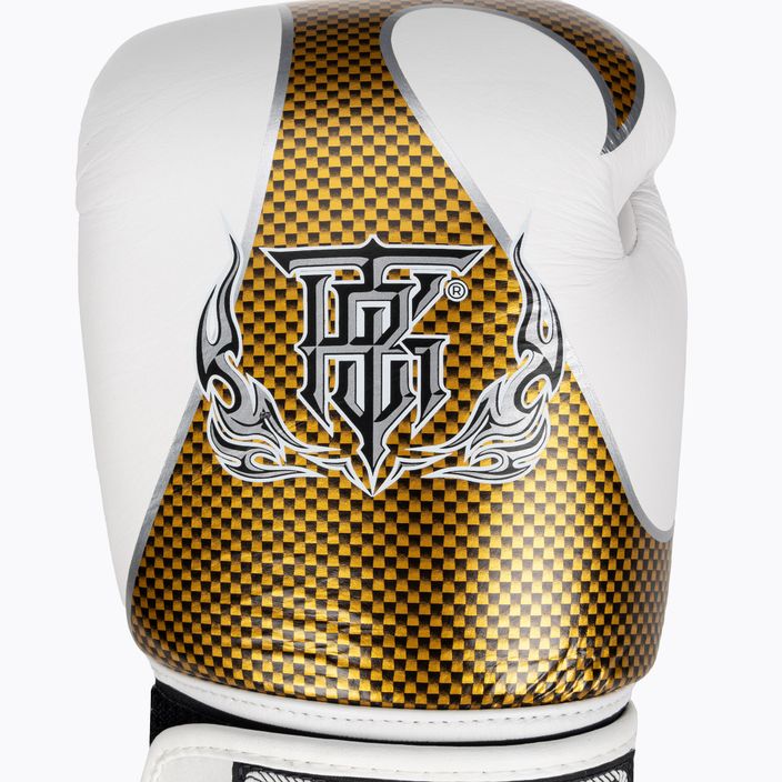 Top King Muay Thai Empower λευκά/χρυσά γάντια πυγμαχίας 4
