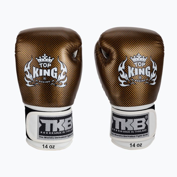 Top King Muay Thai Empower λευκά γάντια πυγμαχίας TKBGEM-02A-WH 2