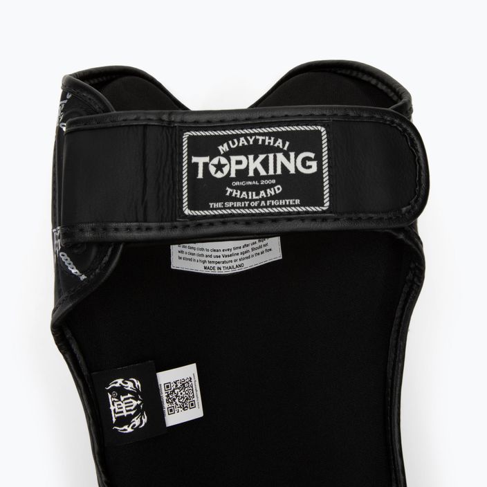 Προστατευτικά κνήμης και ποδιών Top King Chain Semi Leather black/silver 4