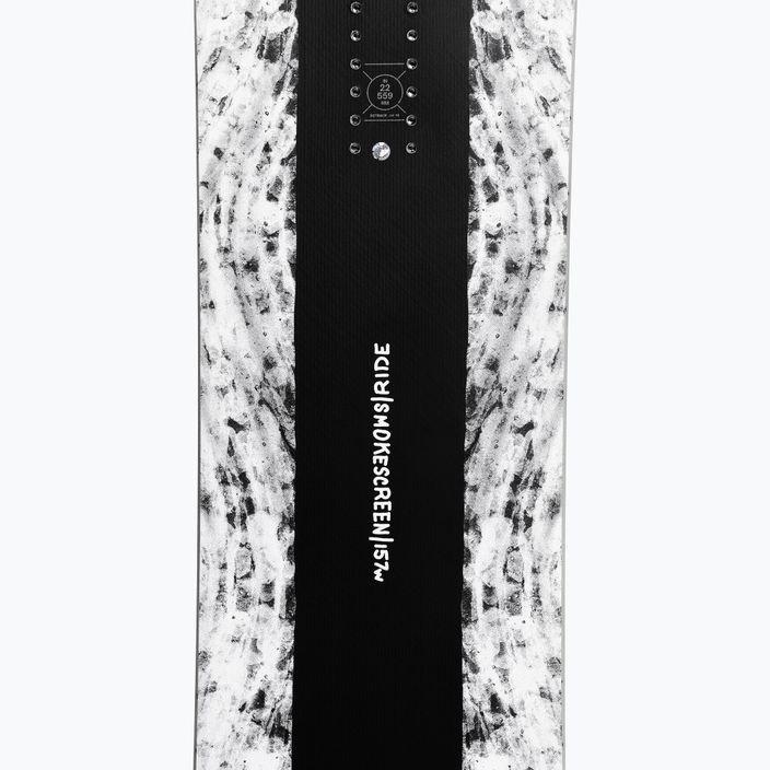 Snowboard RIDE Smokescreen μαύρο και άσπρο 12G0024 6