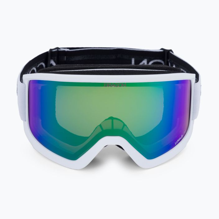 Γυαλιά σκι DRAGON DX3 OTG λευκά/φωτιστικά πράσινα ιόντα 2