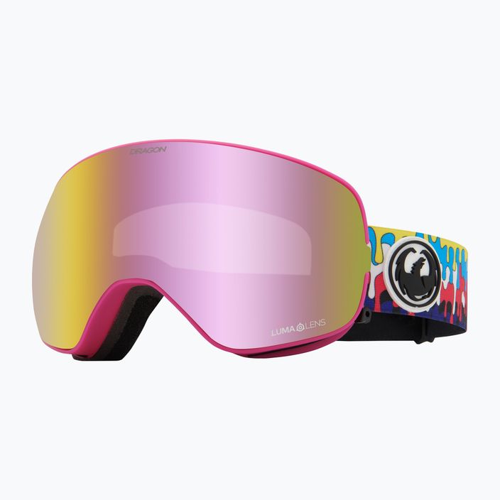 DRAGON X2S drip/lumalens ροζ ιόντα/σκούρο καπνό γυαλιά σκι 6